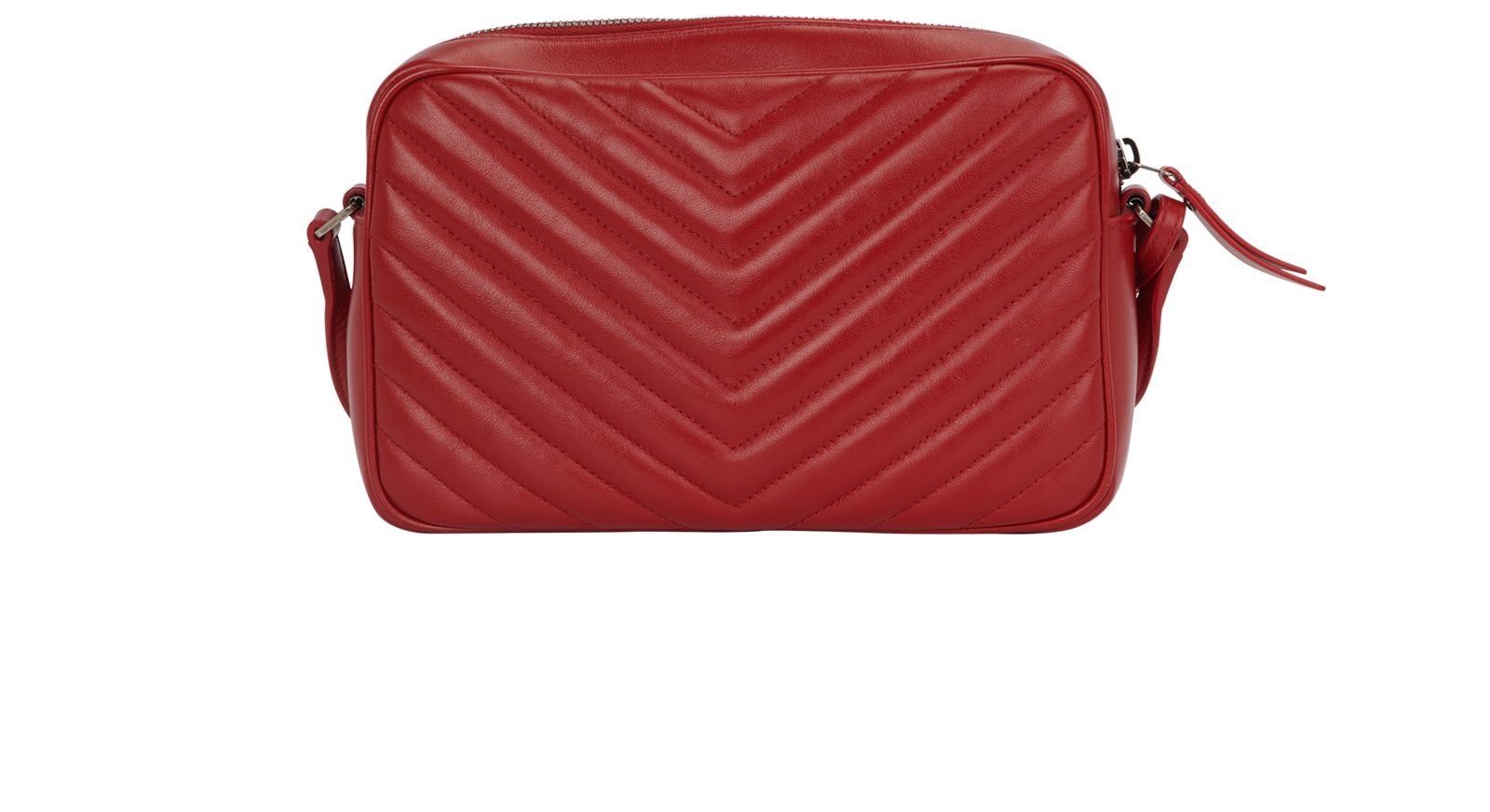 Lou Tassel Camera Bag, &pound;720, Handbags, Red, Leather, Back view